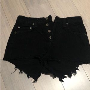 Carmar black denim shorts